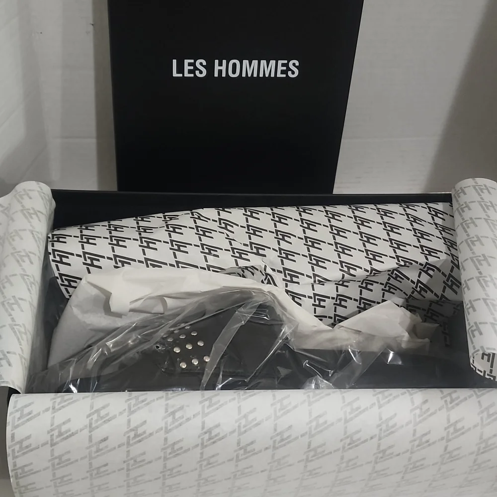 Authentic Les Hommes Calf Pasha Sandals M Size 12